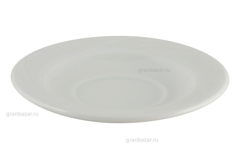 Блюдце «Аркадия»; фарфор; D=12см; белый Lubiana 571