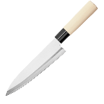 Нож кухонный «Киото» двусторонняя заточка сталь нерж.,дерево; ,L=30/18,B=4см Sekiryu SR900