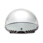 Поднос для выкладки d 510 мм h290 мм нерж. зеркало с пласт. Roll-top крышкой KINGO-HOTEL S8807---KINGO