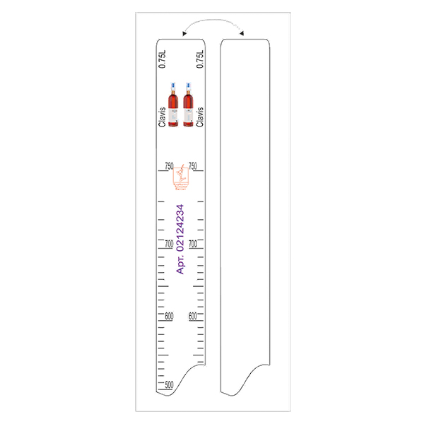 Линейка барная «Clavis» 0,75 л пластик, L=280, B=20 мм белый STEK