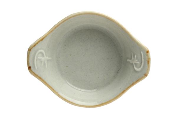 Соусник с ручками GREY фарфор, 50 мл, d 70 мм, h 20 мм, серый Porland 802907 серый