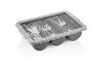 Емкость для столовых приборов Gastroplast 3 секции 400*290*95 мм. серая, п/п /1/12/ GK-03