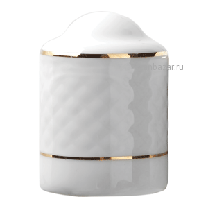 Солонка «Афродита»; фарфор; 60мл; D=4,H=6см; белый,золотой Lubiana 2685-gold