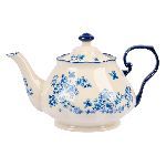 Чайник заварочный «Фиори» фарфор 0,8л ,H=140,L=257,B=170мм слон.кость,синий KunstWerk 18925F03540-XB