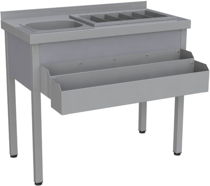 Барная станция Restoinox БСНКМ-12/6-Б2К (высота 950мм)