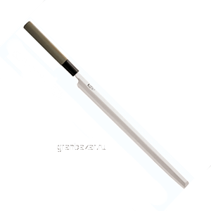 Нож такохики д/морепродуктов; сталь,дерево; L=43/27,B=2.5см; металлич.,св. дерево Paderno 18283-27