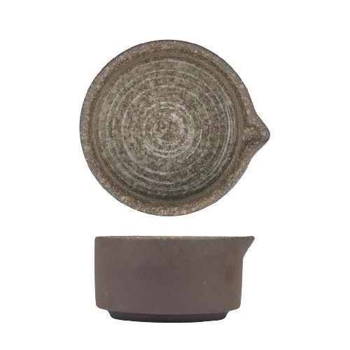 Соусник круглый с носиком Brown Untouched Taiga 60 мл d 74 мм h37 мм P.L. Proff Cuisine 21-711 BROWN B