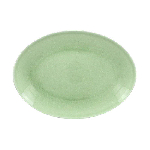 Тарелка Vintage овальная  360х270 мм., плоская, фарфор, цвет зеленый RAK VNNNOP36GR