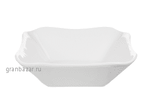 Салатник квадратный «Голубка» фарфор; 250мл; H=3.5,L=13,B=13см; белый ДФЗ 6C0054