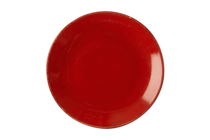 Тарелка Seasons RED 280 мм безбортовая фарфор цвет красный Porland 187628 красный