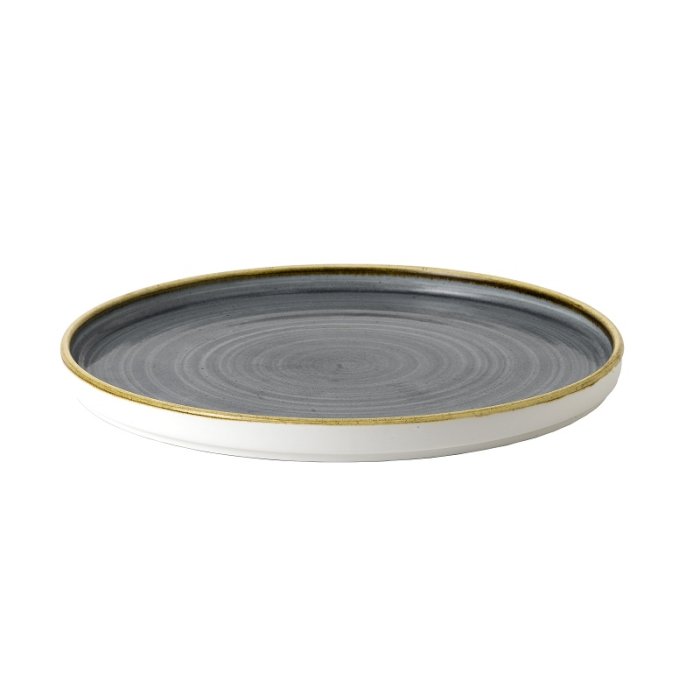 Тарелка мелкая CHEFS Walled с прямым бортом Stonecast d260мм h20мм Blueberry CHURCHILL SBBSWP261