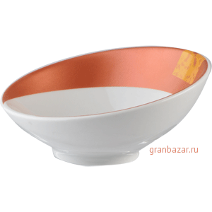 Салатник «Зен»; фарфор; 65мл; D=9.5,H=4.4см; белый,оранжев. Steelite 9401 C622