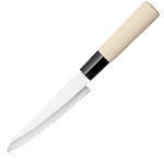 Нож кухонный «Киото» двусторонняя заточка сталь нерж.,дерево; ,L=235/120,B=25мм Sekiryu SR700