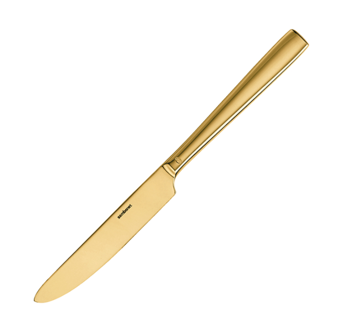 Нож десертный «Флэт»; нерж.; L=208 мм; золотой Sambonet 62712G27