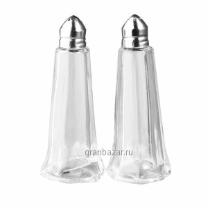 Набор соль/перец; стекло,сталь; D=4.2,H=11.5,L=4.5,B=4.5см; прозр.,металлич. Prohotel BF-2120