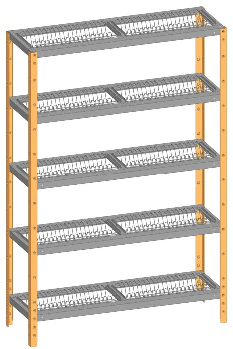 Стеллаж для сушки тарелок Restoinox СТПТ-12/4-ЭН