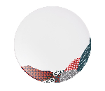 Тарелка мелкая "Фрагмент Кармин";фарфор;D=255мм;белый,красный Chef&Sommelier L9652 