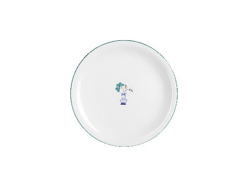 Тарелка мелкая Vaso Piccolo 260 мм, кант зеленый, Porland DS18