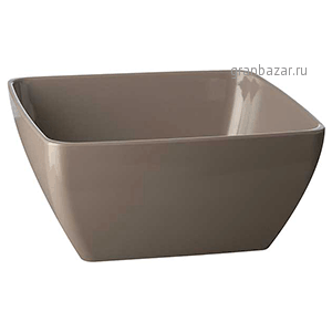 Салатник; пластик; 1500мл; D=19,H=9,L=19см; коричнев. APS 83572