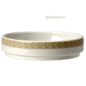 Пепельница «Антуанетт»; фарфор; D=10,H=3см; белый,олив. Steelite 9019 C045