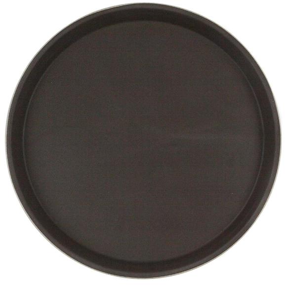 Поднос прорезиненный круглый 400х25 мм коричневый (1600CT Brown)