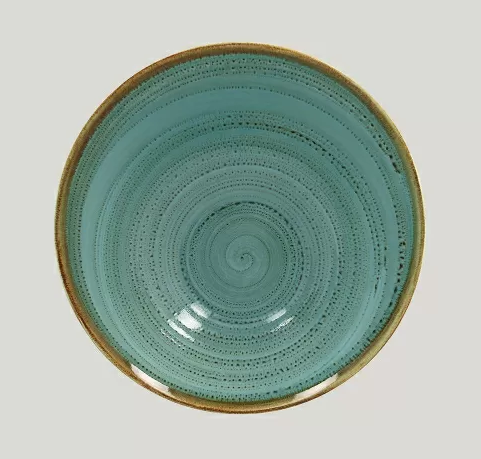 Ассиметричная тарелка Porcelain Twirl Lagoon 650 мл, 220х90 мм RAK TWBUBA22LA 