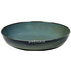 Блюдо глубокое; керамика; D=21,H=4см; сизый,синий Serax B5116140