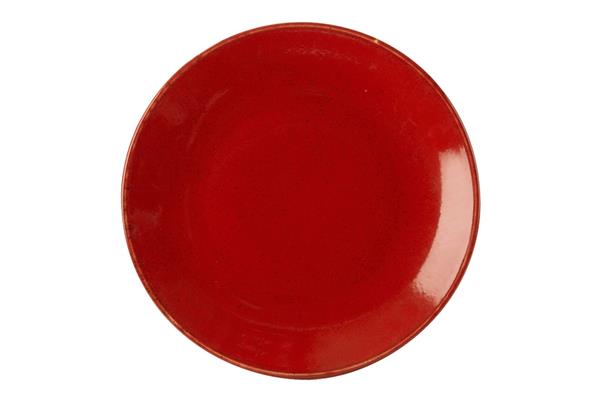 Тарелка без борта RED фарфор, d 300 мм, h 30 мм, красный Seasons Porland 187630 красный