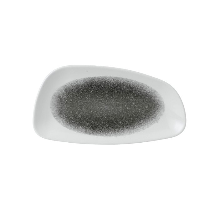 Блюдо сервировочное CHEFS GEO без борта Studio Prints Raku 300х155мм Quartz Black Churchill RKBQGE301