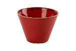 Чаша коническая RED фарфор, 200 мл, d 95 мм, h 70 мм, красный Porland 368209 красный