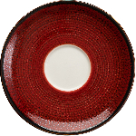Блюдце «Джаспер»; фарфор; D=130, H=6мм; белый,красный KunstWerk T8601577/S