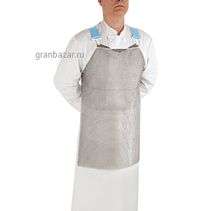 Защитный фартук мясника; сталь нерж.; L=75,B=55см; металлич. Paderno 48501-76