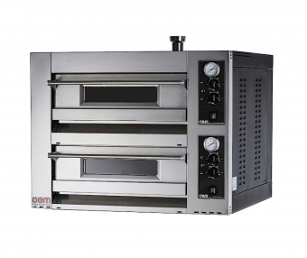 Печь для пиццы электрическая 2-камерная с подом 63*63 см OEM-ALI DOMITOR PRO 830 EM (OM08014)