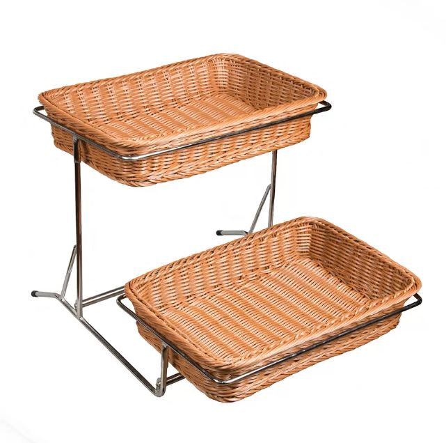 Стойка для выкладки металлическая + 2 корзины (40x28x8см), P.L. Proff Cuisine