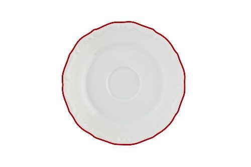 Блюдце MARIA RED 120 мм, кант красный Porland