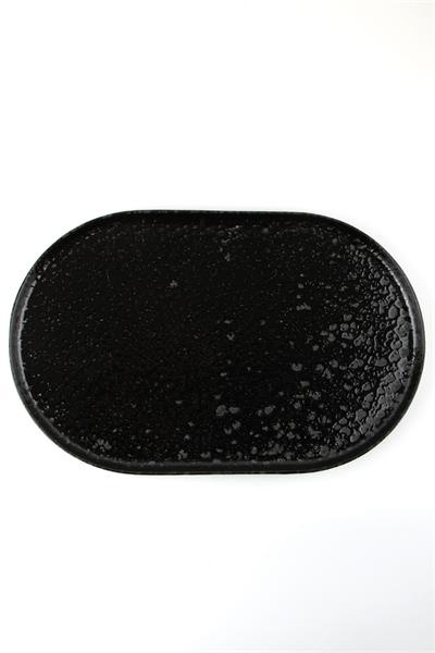 Тарелка овальная BLACK MOSS фарфор, d 320 мм, h 15 мм, черный Porland 11CP32 BLACK MOSS