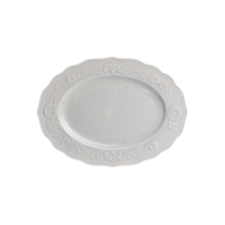 Блюдо овальное Ardena 250х165 мм. бело-голубая, волнистый край Bonna /1/6/ ARDBE24OV