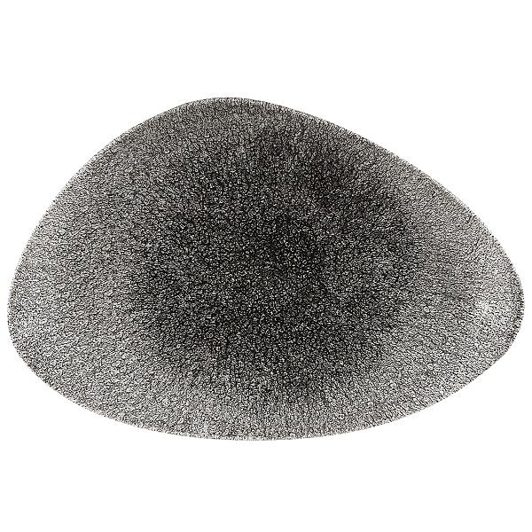 Блюдо треугольное CHEFS без борта Studio Prints Raku 300х200мм Quartz Black Churchill RKBQTC301