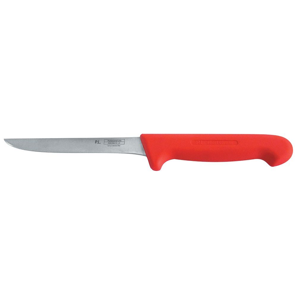 Нож PRO-Line обвалочный 150 мм, красная пластиковая ручка, P.L. Proff Cuisine KB-3808-150A-RD201-RE-PL
