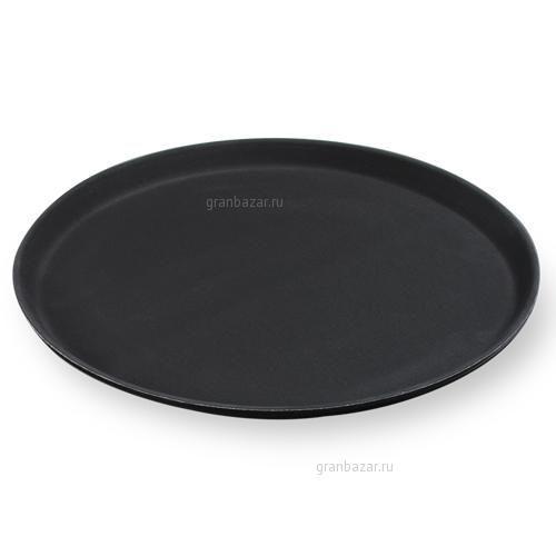 Поднос прорез. d=350 мм черный MGSteel 1400CTBl