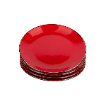 Набор десертных тарелок 180 мм, красный (4 предмета) Porland POR0063