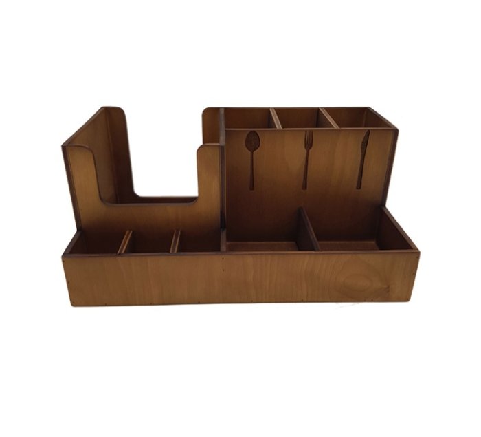 Органайзер д/столов. приборов; фанера; H=140, L=310, B=185мм; коричнев. PPwood V827S-08O