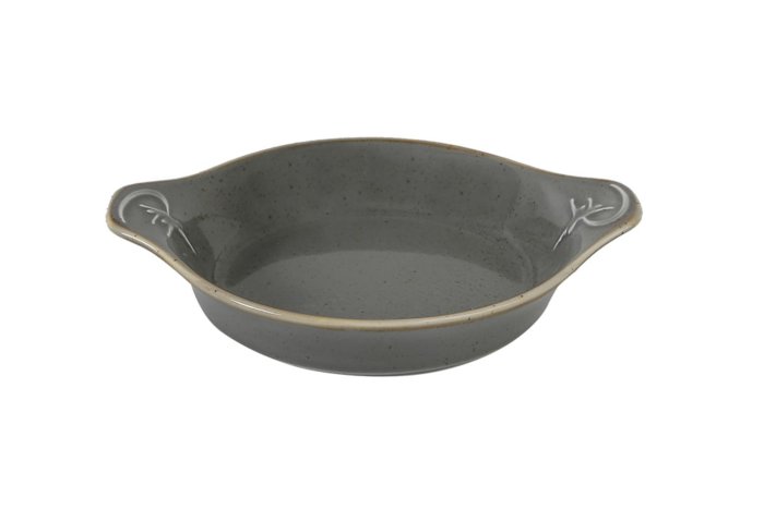 Форма для запекания Seasons DARK GREY d 150 мм h 36 мм (L с ручками 180 мм) фарфор цвет темно-серый Porland 602918 темно-серый