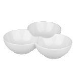 Менажница Классический Фарфор 200*160 мм h45 мм 3 отделения белая фарфор P.L. Proff Cuisine F2361-8 (кор=24 шт)