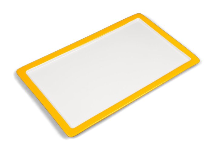 Гастроемкость 1/1-20 (525х320х20 мм), желтый борт, фарфор, P.L. Proff Cuisine F1408-Y-W