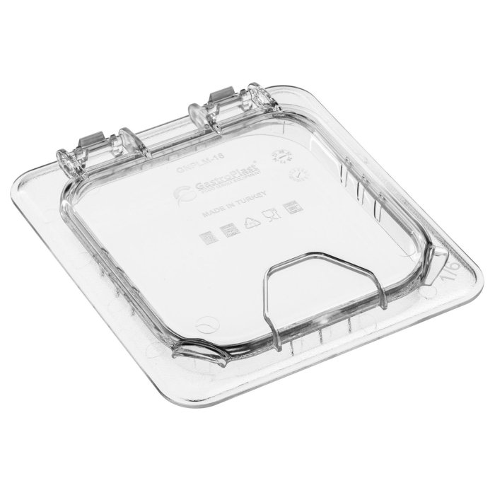 Крышка для гастроем. 1/6 поликарб.прозрач. (-40/+99С) откидная Gastroplast /1/12/