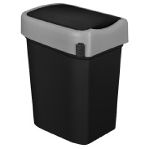 Бак для мусора "SMART BIN" 25л (333x269x457мм), с крышкой "маятник" (черный) Restola 435289913