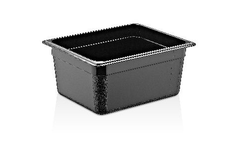 Гастроемкость 1/2 h=150 мм. 8 л. п/п черная /1/12/ Gastroplast GNPP-12150/B