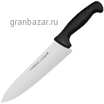 Нож поварской «Проотель» сталь нерж.,пластик ,L=340/200,B=45мм черный,металлич. Prohotel AS00301-04Bl