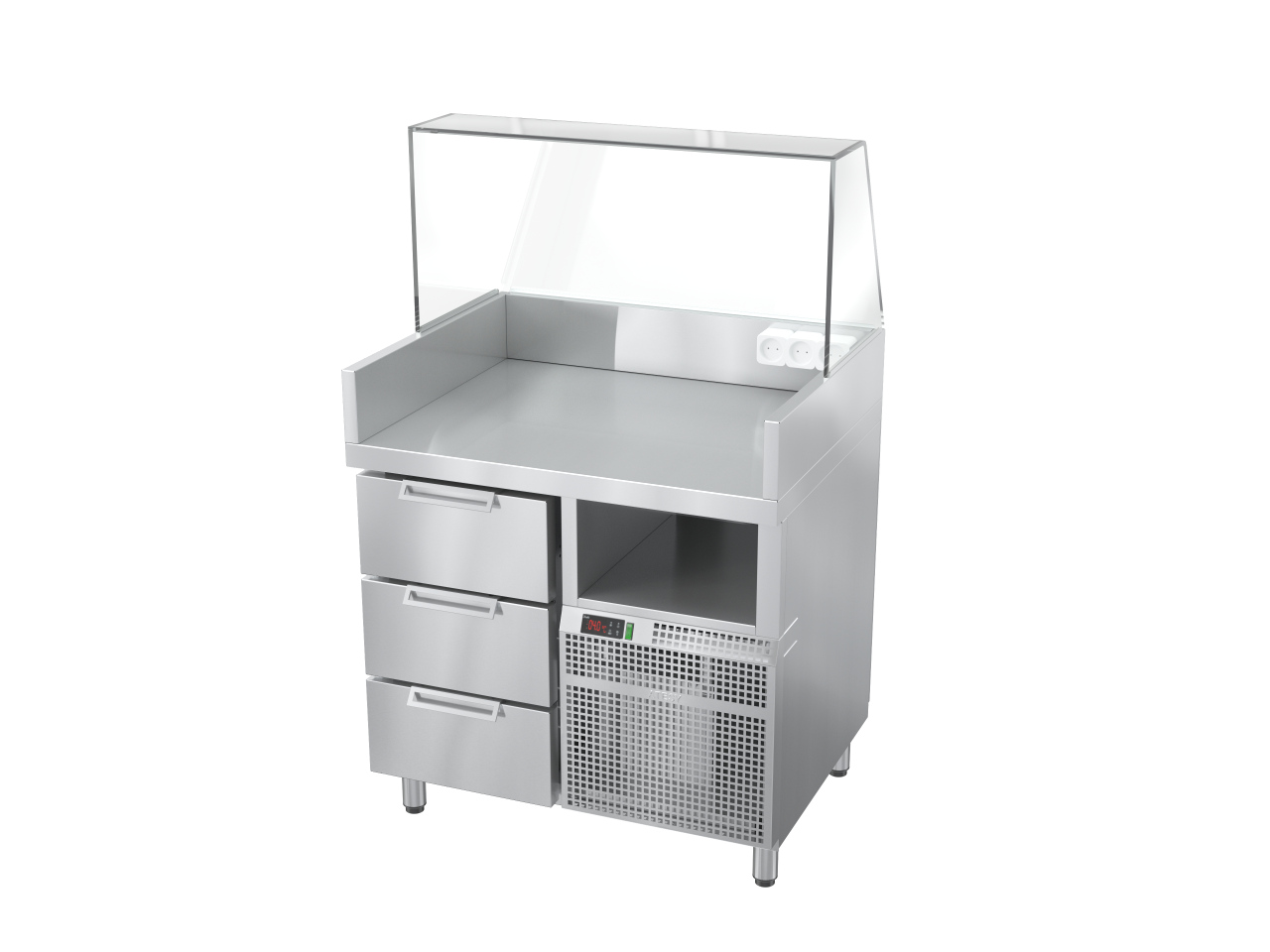 Станция для бургеров и хот-догов Atesy Бавария БХС-900.700-02-2 (без лайт-бокса)
